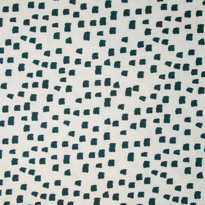 REMNANT - 1.7m x 160cm - Mono Black/Ecru Spot, Stretch Jersey