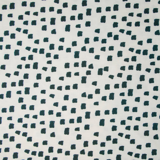 REMNANT - 1.7m x 160cm - Mono Black/Ecru Spot, Stretch Jersey