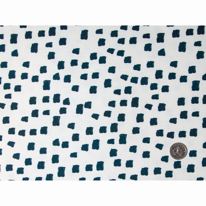 REMNANT - 1.7m x 160cm - Mono Black/Ecru Spot, Stretch Jersey