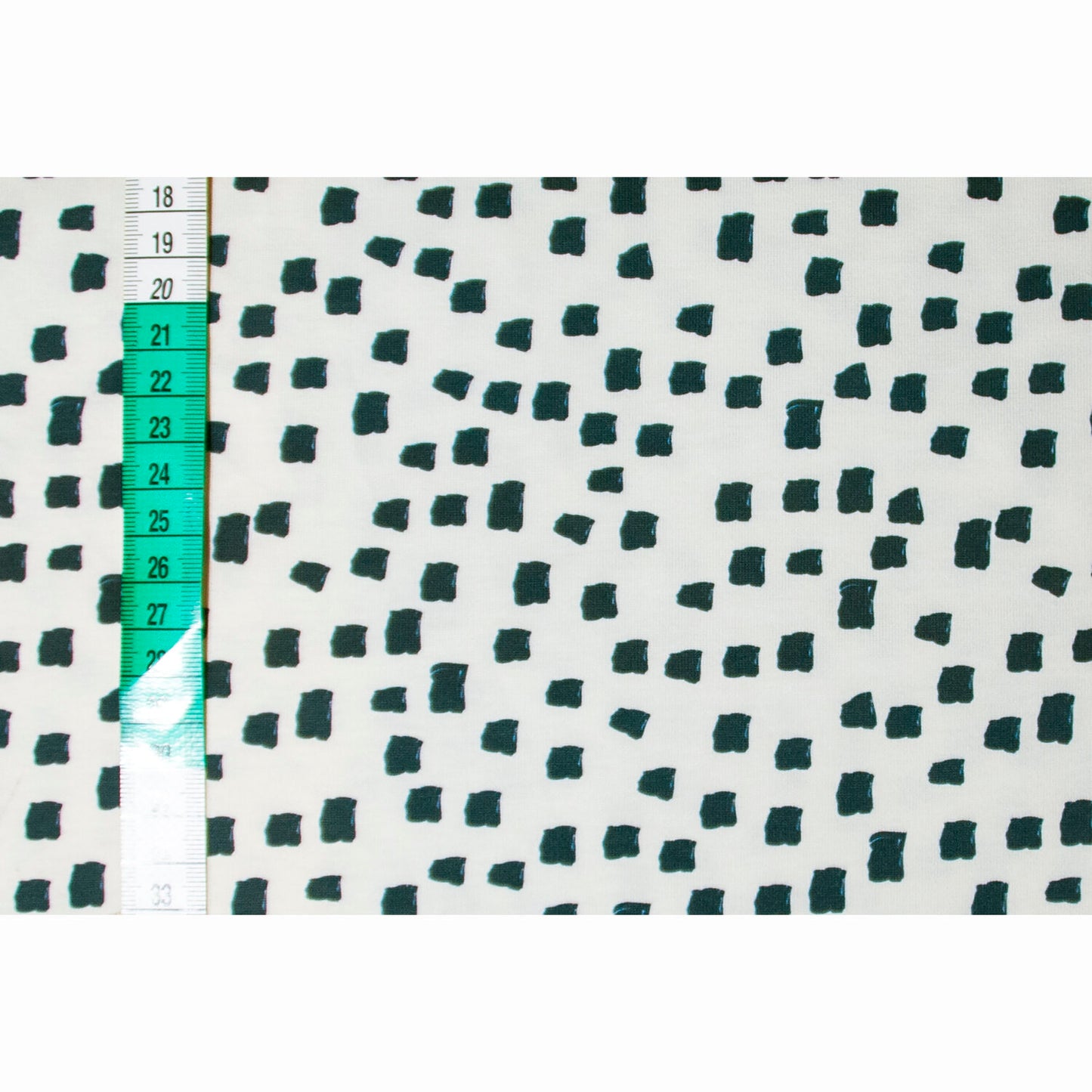 REMNANT - 1.7m x 160cm - Mono Black/Ecru Spot, Stretch Jersey