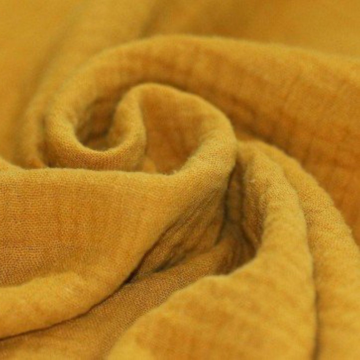 Mustard Yellow Double Gauze, 100% Cotton Muslin Fabric