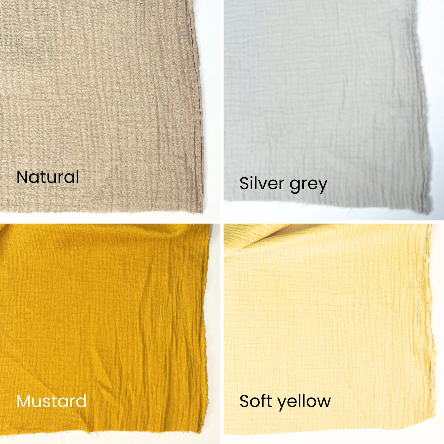 Mustard Yellow Double Gauze, 100% Cotton Muslin Fabric