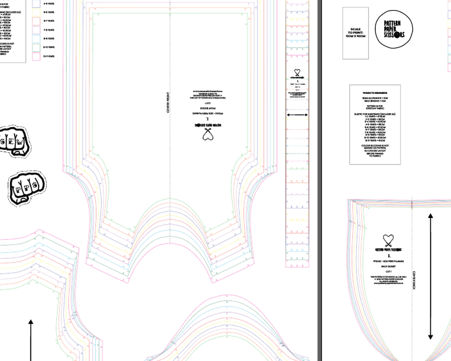 Childrens Snuggle Pyjamas - Sewing Pattern 1-11 years