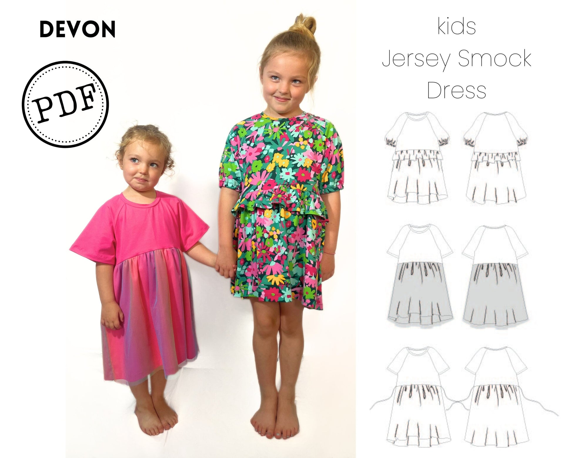 Girls Jersey Smock Dress Girls Jersey Smock Dress