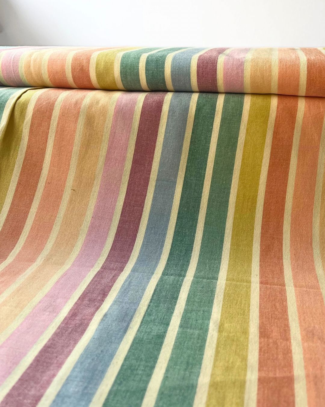 Rainbow thick s cotton stripe cotton fabric