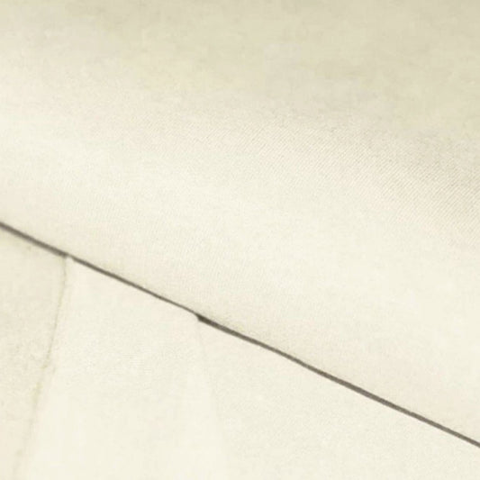 Organic Cotton Soft Brushed Back Stretch French Terry Sweatshirt Fabric  95% Organic Cotton/5% Elastane - Cream