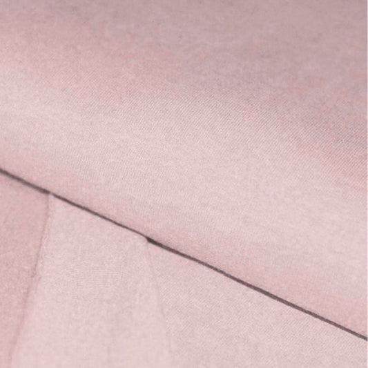 Organic Cotton Soft Brushed Back Stretch French Terry Sweatshirt Fabric  95% Organic Cotton/5% Elastane - Soft Dusky Pink