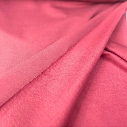 Organic Soft Brushed Back Stretch French Terry Sweatshirt Fabric  95% Organic Cotton/5% Elastane - Raspberry
