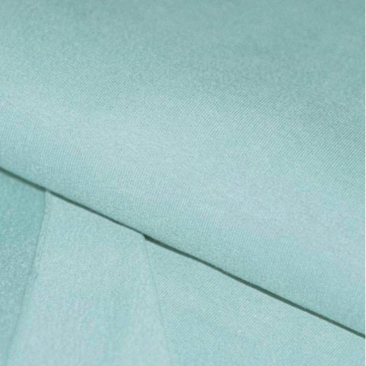 Organic Soft Brushed Back Stretch French Terry Sweatshirt Fabric  95% Organic Cotton/5% Elastane - Soft Teal