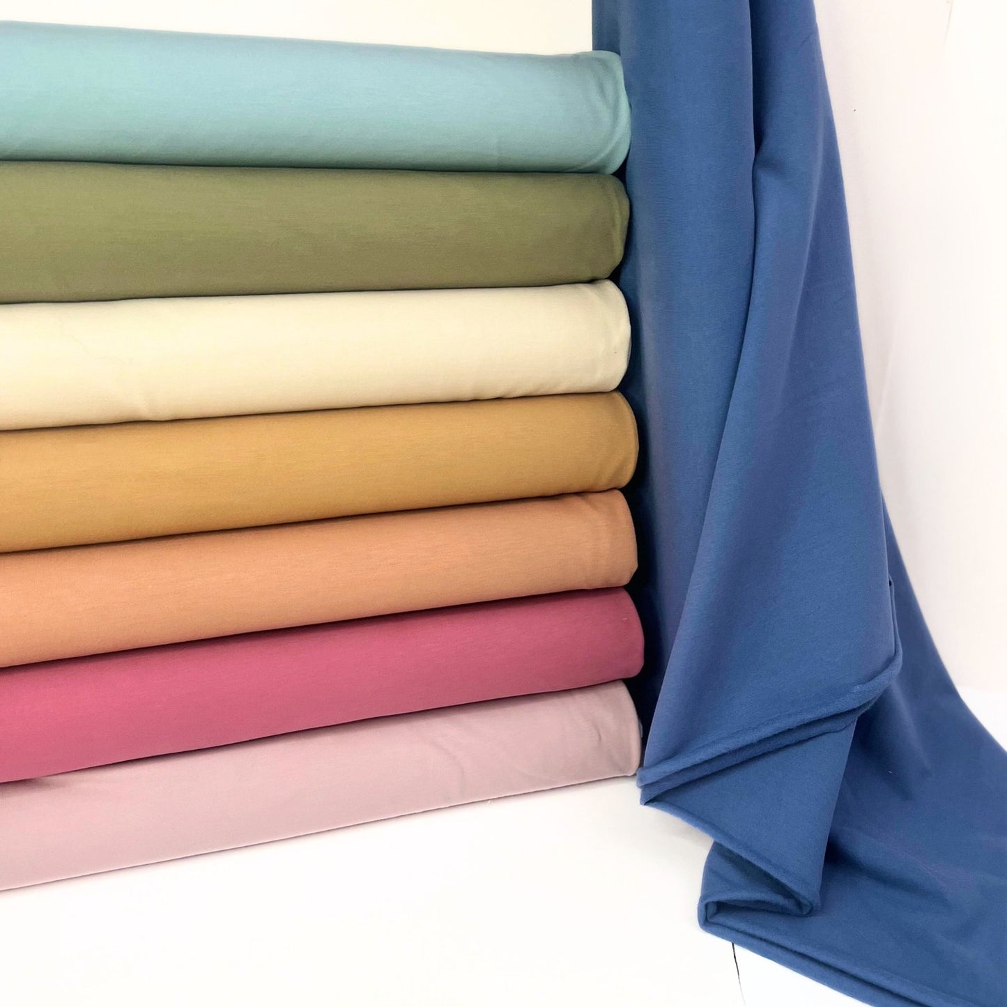 Organic Cotton Brushed Back Stretch French Terry Sweatshirt Fabric  95% Organic Cotton/5% Elastane - Soft Terracotta