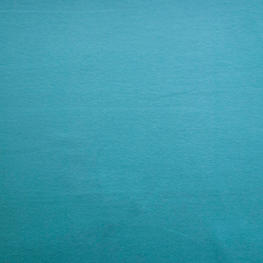 Teal Single Stretch Cotton Jersey. Sold in half meters, Oeko-Tex Standard 100.