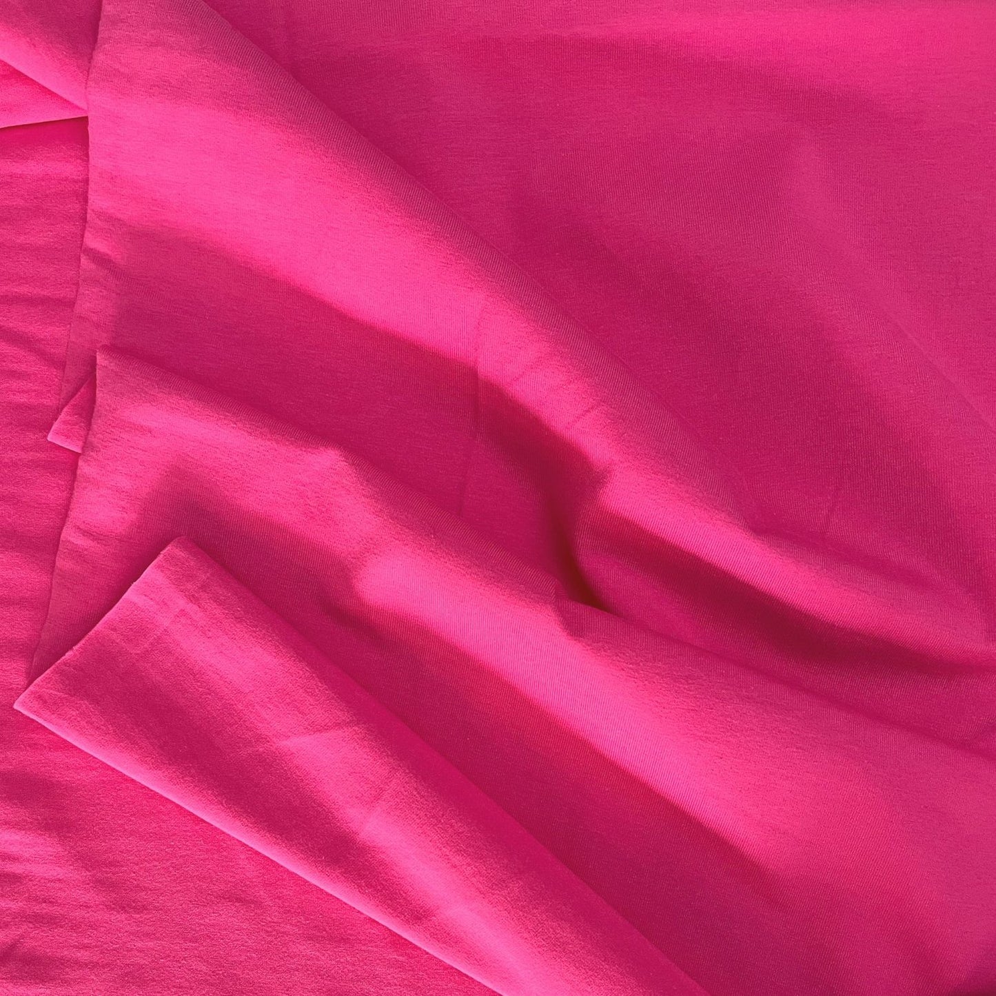 Bright Pink Single Stretch Cotton Jersey, Oeko-Tex Standard 100