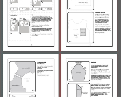 Kids Mix and Match Style Tee, T-Shirt Sewing Pattern, Paper and PDF Options