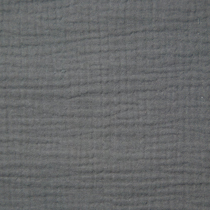 Mid Grey Double Gauze, 100% Cotton Muslin