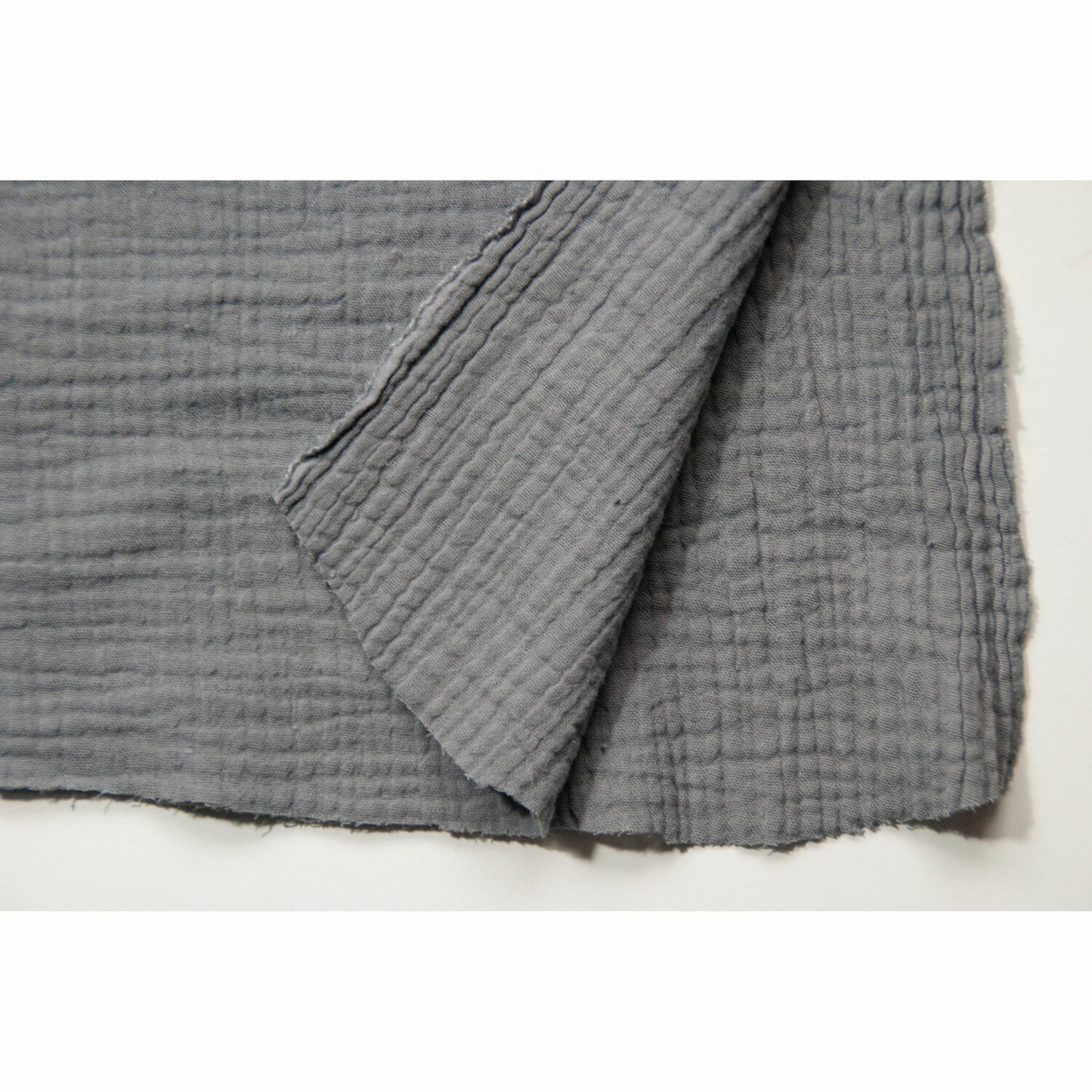 Mid Grey Double Gauze, 100% Cotton Muslin