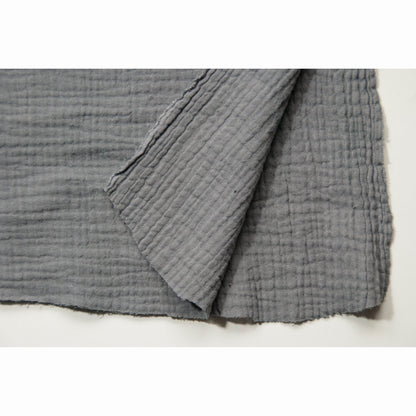 Mid Grey Double Gauze, 100% Cotton Muslin