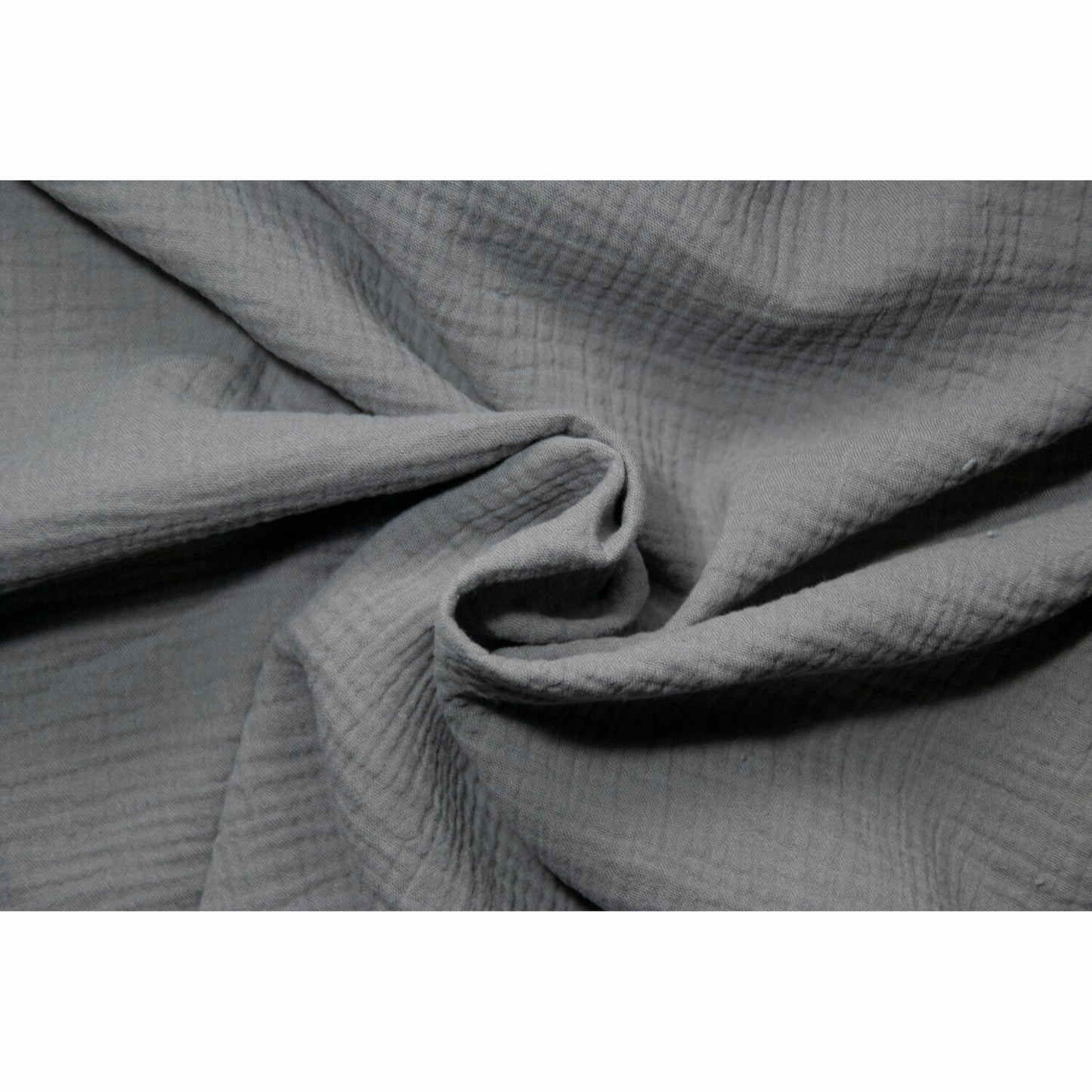 Mid Grey Double Gauze, 100% Cotton Muslin