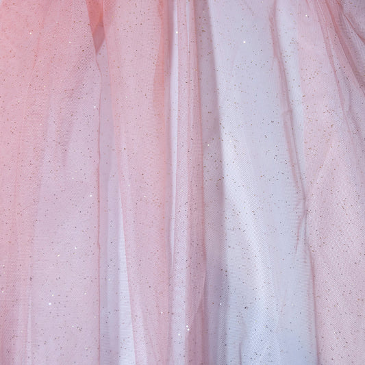 Pale Pink Shimmer Tulle Net Christmas