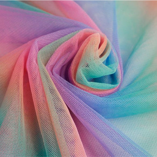 Beautiful Pastel Rainbow Tulle, Mesh Great for tutu skirts, and fancy dress!