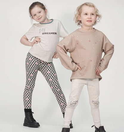 Mono Triangle Print, Stretch Jersey