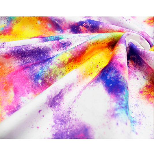 Multicoloured Little Johnny Spray Away Tie Dye effect French Terry Sweatshirting