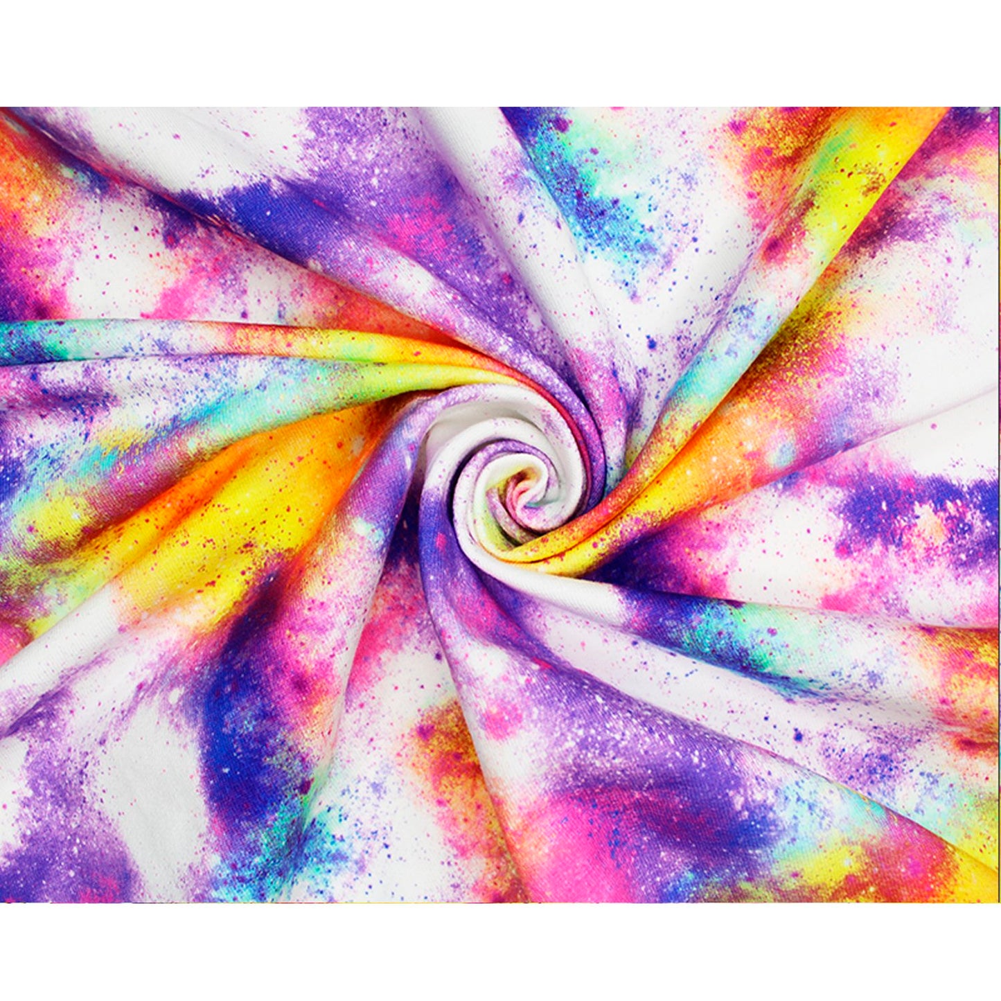 Multicoloured Little Johnny Spray Away Tie Dye effect French Terry Sweatshirting